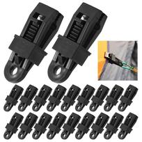 20Pcs Tarp Clips Heavy Duty Lock Grip Clamps Pool Cover Tent Fasteners Holder Windproof for Canopy Awnings Outdoor Camping black