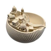 Conch Storage Bowl, Desk Decorative Tray, Exquisite Greek Island Charm Storage Tray, for Keys Jewelry Coins chaki