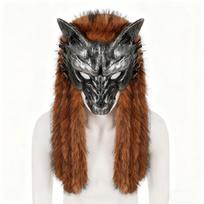 Vilkolakio Kaukė Dirbtiniai Kailiai Vikingų Lapės Kaukė Galvos Apdangalas Kailinis Gyvūno Kaukė Vilkolakio Cosplay Kostiumai Persirengimo Šventei