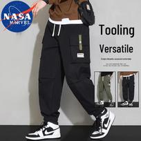 NASA MARVEL Men's Loose Fit Cargo Joggers 2XL gray