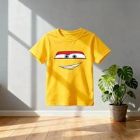 2026 Summer New Cars Lightning McQueen Around Shortsleeved Boys and Girls Summer Cotton Allmatch Tshirt Clothes 150 yellow