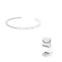 Pandora 925 Sterling Silver Bangles Unisex Silver 599493C00 19-Original Box And Original Bag white