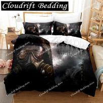 New Game S.T.A.L.K.E.R. 2 Heart of Chernobyl Bedding Set Cartoon Anime Adult Bedroom Duvetcover Sets literie 155x200cm white