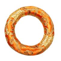 Buddha Bowl Cushion Ring - Singing Bowl Mat & Incense Holder Accessories 12 cm (for 12-13 cm diameter) oranžinė
