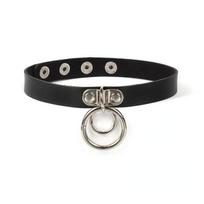 Senovinis odinis juodas Punk Choker karoliai moterims B juoda