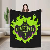 Sleeping Beauty Villains Maleficent Plush Blankets Halloween Funny Throw Blanket Home Hotel Sofa 150*125cm Plush Thin Quilt Warm 30x40in green