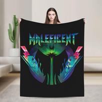 Sleeping Beauty Villains Maleficent Plush Blankets Halloween Funny Throw Blanket Home Hotel Sofa 150*125cm Plush Thin Quilt Warm 30x40in black