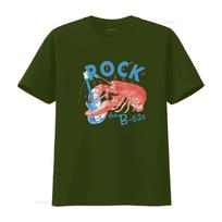 The B52s Rock Lobster Boxy Oversize T Shirt For Music Lovers Vintage Breathable Fashion Casual Streetwear S brown