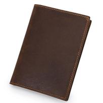 Black Angel Retro RFID Anti-Theft Leather Passport Holder with Pen Slot for Men and Women kava