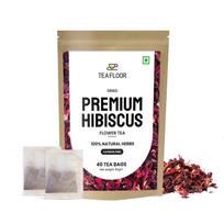 Teafloor Hibiscus Flower Tea Bags, 2gm Each Set Of 40 Tea Bags