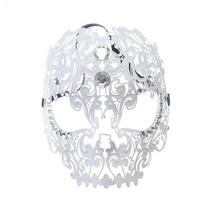 Alluring Skull Shield Venetian Mask Crafted From Professional Materials #11White