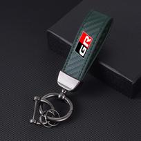 Carbon fiber Car Keychain Key Ring Metal Leather For Toyota GR GAZOO RACING Toyota Yaris Hilux Corolla Prius Auto Accessories FH5 black