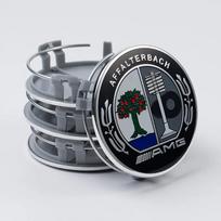2026 Naujas 4 vnt./rinkinys Mercedes Benz AMG ratų centriniai dangteliai, 75 mm skersmens, su reljefiniu Benz logotipu, ratlankių dangteliai W203 W206 W220 DU1 4pcs-75mm