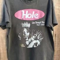 Hole Rock Band Short Sleeve Charcoal Shirt Men's T shirt Summer New Vintage Fashion Men's and Women's Streetwear 150 pink