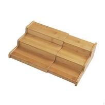 3 Tier Spice Rack Wood Storage for Seasonings Pantry Cabinet Jars
