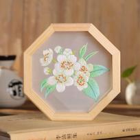 1Set Embroidery Kit Floral Patterns Diy Crafts Cross Stitch Kits Embroidery Needlework Handmade for Beginner Sewing Home Decor beige