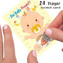 Guessing Game Baby Shower Scratch off Game Raffle Card Gender Neutral Boy Girl Entertainment Activity for Festival Party CN beige