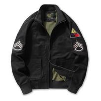 Rage tank suit men's autumn M1942 retro tooling jacket MA1 air force pilot jacket military uniform baseball uniform 6XL black
