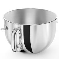 6QT Stainless Steel Mixer Bowl For Kitchenaid Stand Mixers, Kitchen Aid Mixing Bowl For 6QT Tilt-Head Mixer With Handle NONE gray