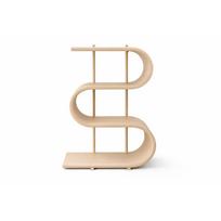 Beige desk shelf, decorative organizer, wavy, modern