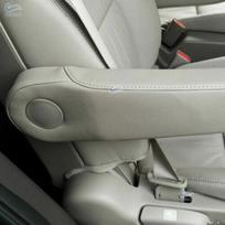 For 15-17 Honda Odyssey Pair Front/Middle Leather&Foam Seat Armrest Handle Cover Pair of Front pilka spalva