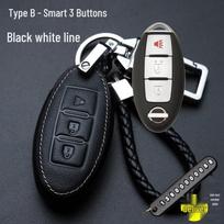 Compatible Key Case for Nissan Sylphy, Qashqai, Teana, Kicks, Tiida, and Bluebird black