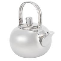 304 Stainless Steel Teapot Flat Bottom Induction Cooker Water Kettle Tea Pot with FilterSilver 14cm 1L