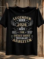 Legenden Gehen 2026 Išeina į pensiją Sparnuotas Išeina į pensiją ir Nesuprastas Auksinis Užrašas Vintažinis Darbo Humoras Unisex Visi Marškinėliai M black