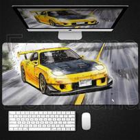 Žaidimų pelės kilimėlis Anime Initial D Neslystantis pelės kilimėlis Dideli klaviatūros kilimėliai Biuro stalo kilimėlis Juodas ir baltas guminis pelės kilimėlis Kilimas 40cmx90cm