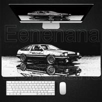 Žaidimų pelės kilimėlis Anime Initial D Neslystantis pelės kilimėlis Dideli klaviatūros kilimėliai Biuro stalo kilimėlis Juodas ir baltas guminis pelės kilimėlis Kilimas 40cmx90cm