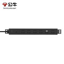 BULL PDU Desktop Power Strip with 6 Outlets and Overload Protection black