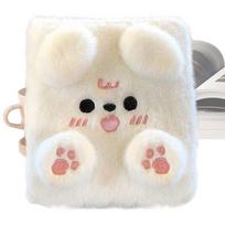 Photo Binder Plush A6 Soft Binder Cute Plush Photocard Book For Collection Personal Party Daily Travel Memory Lifestyle School beige
