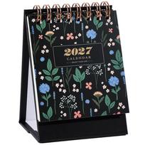 Mini 2027 Desk Calendar Floral Pattern Spiral Desk Calendar New Mini Calendar  Desktop Planning juoda
