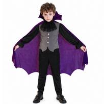 Fantazijos vampyro skeleto cosplay kostiumas Helovino vakarėliui persirengti Purple Boy,XL(130-140) black