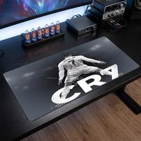 Cristiano Ronaldo emblemos pelės kilimėlis, prailgintas neslystantis guminis stalo kilimėlis žaidimams, biurui, nešiojamam kompiuteriui, gerbėjo dovana 30cmx80cm(11.8x31.5inch)