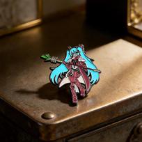 Hatsune Miku Series Metal Brooch - Warhammer 40K Style Badge brown