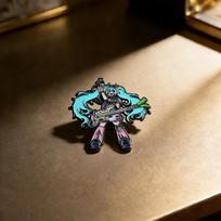 Hatsune Miku Series Metal Brooch - Warhammer 40K Style Badge brown