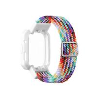 Nailono laikrodžio apyrankė skirta Xiaomi Mi Watch Lite 1 2 3 Apyrankė, pinta elastinga apyrankė, skirta Xiaomi Redmi Watch 3 2 1 Laikrodžio dirželis Redmi Watch Lite1 / 2 white
