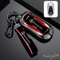 Race Track Wind Bag Accessory Car Remote Key Holder For Mercedes Benz E300 C260 C300 S450 S500 S400L CES Grade GLC W206 W214 Fob black