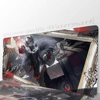 Genshin Impact Arlecchino Mousepad Mouse Mat Desk Mat With Pad Gaming Accessories Prime Gaming XXL Keyboard Pad 30x80x0.2cm gray
