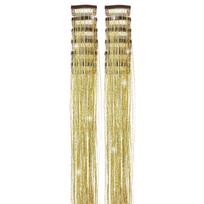 Hair Kit Pack Of 12 Pcs Hair Clip In 19.6Inch Glitter Hair Extensions Heat Resistant Clip In Hair Hair Accessories One Size beige