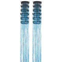 Hair Kit Pack Of 12 Pcs Hair Clip In 19.6Inch Glitter Hair Extensions Heat Resistant Clip In Hair Hair Accessories One Size white