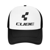 Cube Cycling T Mtb Mountain Bike Lazy Style Baseball cap High CostPerforUnisexce Workwear Style Dad Hat One Size white