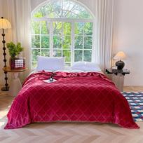 Cross-Border Double-Sided Plush Flannel Blanket - Coral Fleece Gift for Office or Nap Gift Box
