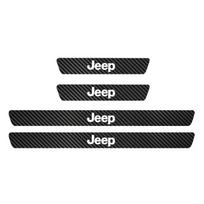 Jeep 4/8/12 vnt. Automobilio durų slenksčio lipdukas, Durų rankenėlės įdubos apsauginis nuo įbrėžimų lipdukas Jeep Wrangler Renegade Wrangler black