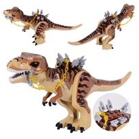 Juros periodo Dinzaurai Statybiniai Blokeliai Brachiosaurus PASIDARYK pats Didelis Dydis Tyrannosaurus Veiksmo Figūrėlės Modeliai Vaikų Žaislai Gyvūnai Dovanos beige