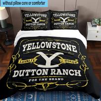 3PCS Yellows-tone Dutton Ranch 3pcs Bedding,Including 3PCS Duvet Cover And 2pcs Pillowcases Perfect for Christmas,Ideal for Bedroom, Dormitory 200cm*200cm