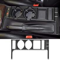 Carbon Fiber for BMW E46 1998-2006 Gear Shift Warning Button & Cup Holder Trim – Black Carbon Fiber Interior Panel Deco Cover. Gear Shift & Cup Holder gray