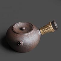 Japoniško stiliaus arbatinukas Rankų darbo Retro grublėtas molis Akmens keramika Kung Fu arbatos ceremonija Nešiojamas arbatos gaminimo prietaisas Keramikinis arbatinukas Arbatos rinkinys gray