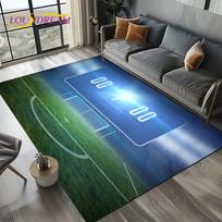 27 Stiliaus Futbolo Laukas Soccer Sportinis Kilimas Kilimas Svetainei Miegamajam Namų Sofos Dekoravimui, Vaikų Zonos Kilimas Neslystantis Grindų Kilimėlis 40x60cm( 15x23in ) blue